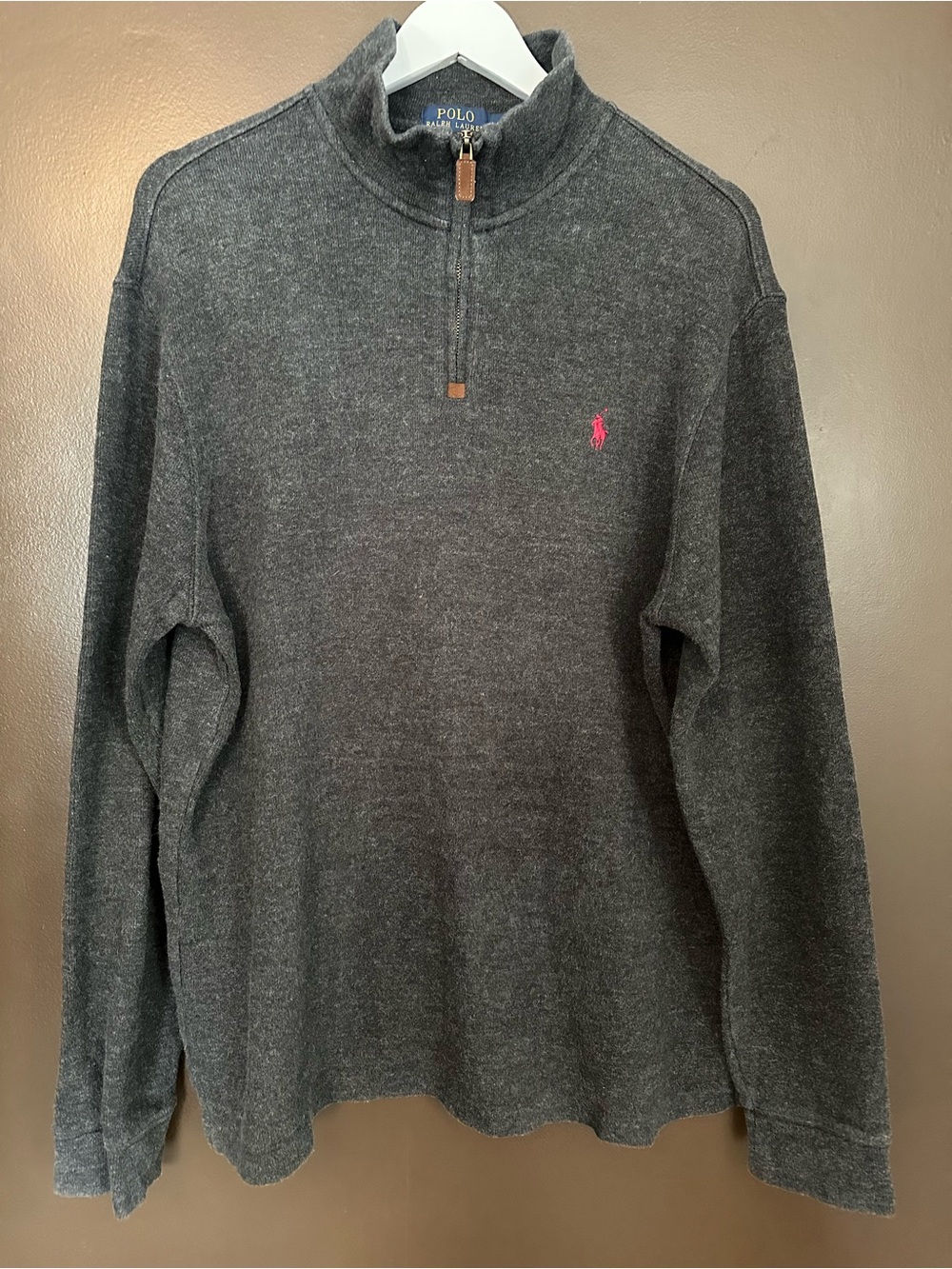 POLO RALPH LAUREN 100% Cotton Quarter Zip Size Large